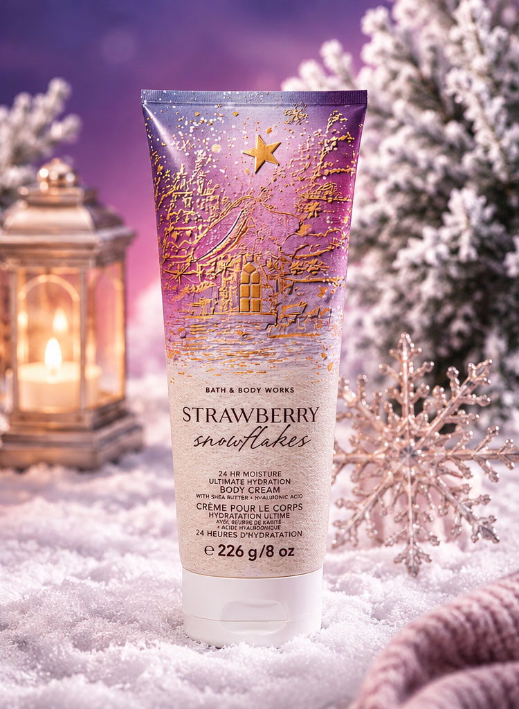 Bath and Body Works Strawberry Snowflakes Body Cream